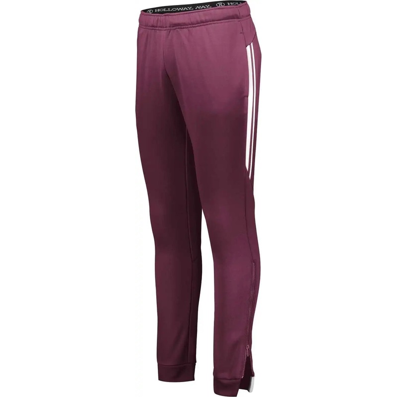 Holloway 229762 Ladies Retro Grade Pant – Maroon White
