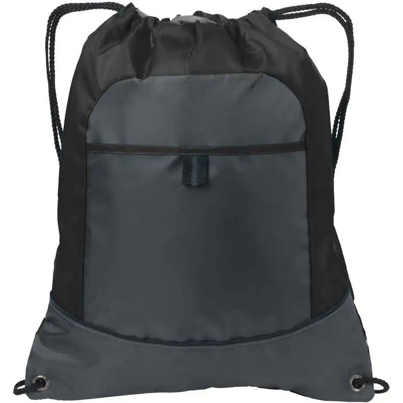Port Authority BG611 Pocket Cinch Pack – Black Deep Smoke