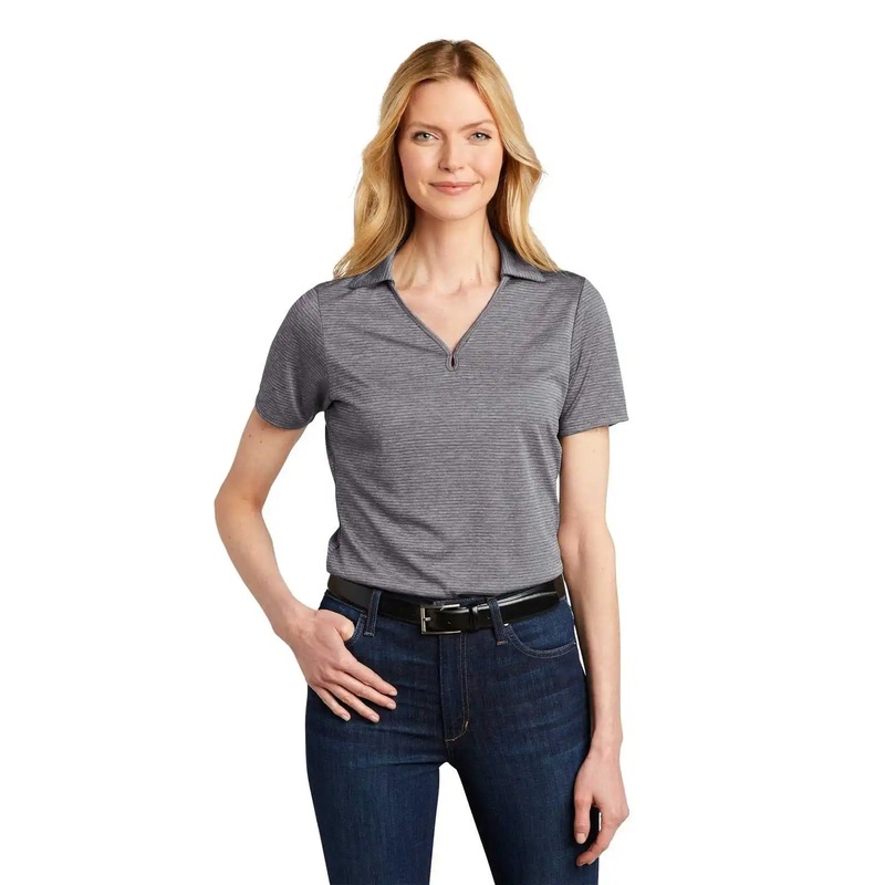 Port Authority LK585 Ladies Shadow Stripe Polo – Shadow Gray