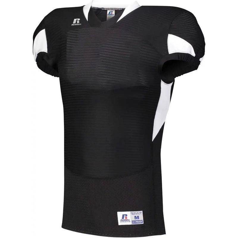 Russell S81XCM Waist Length Football Jersey – Black White