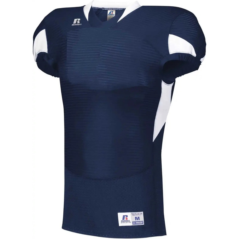Russell S81XCM Waist Length Football Jersey – Navy White