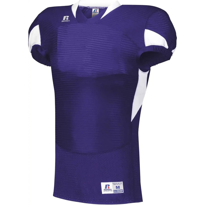 Russell S81XCM Waist Length Football Jersey – Purple White