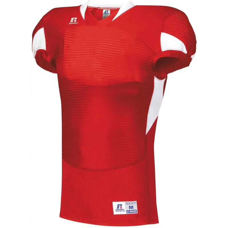 Russell S81XCM Waist Length Football Jersey – True Red White