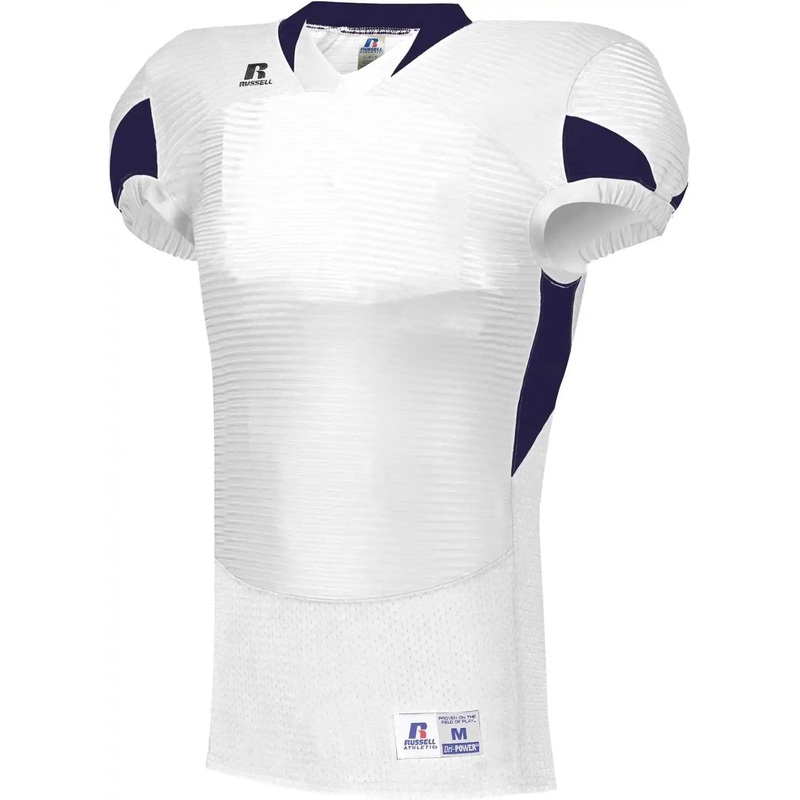 Russell S81XCM Waist Length Football Jersey – White Purple