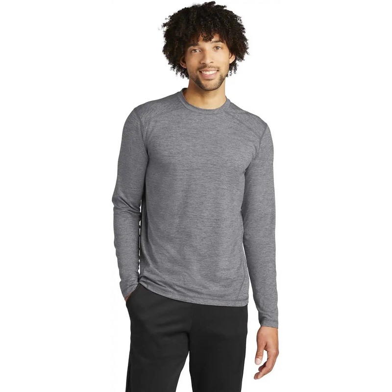 Sport-Tek ST710 Exchange 1.5 Long Sleeve Crew – Gray Heather