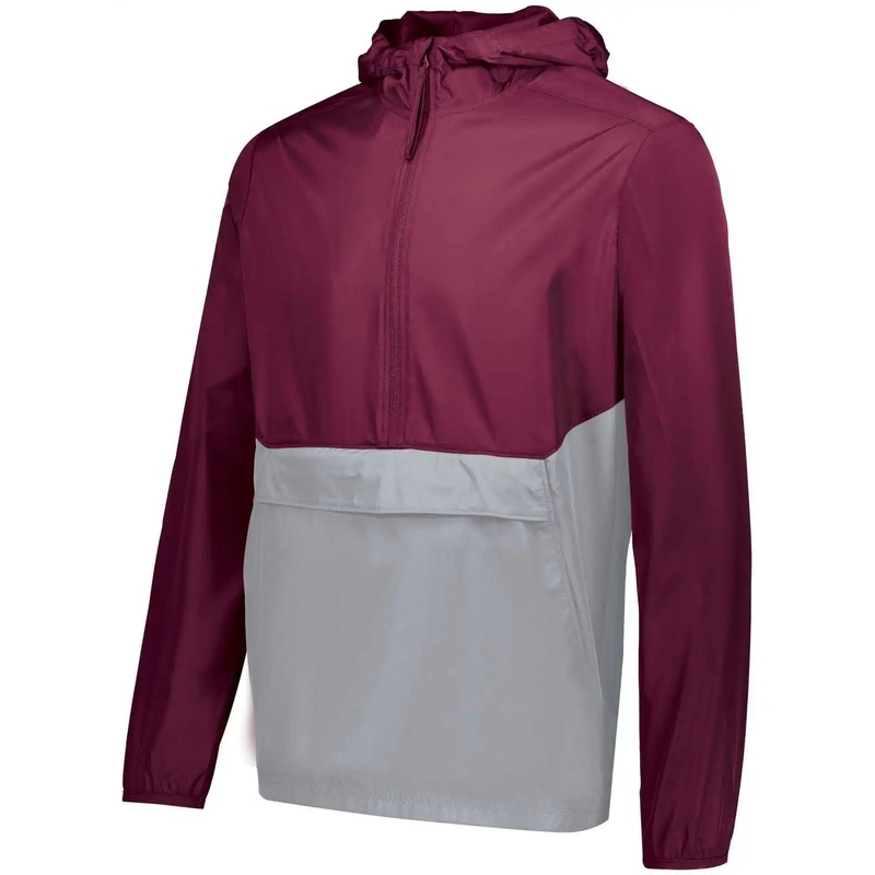 Holloway 229534 Pack Pullover – Maroon Athletic Gray