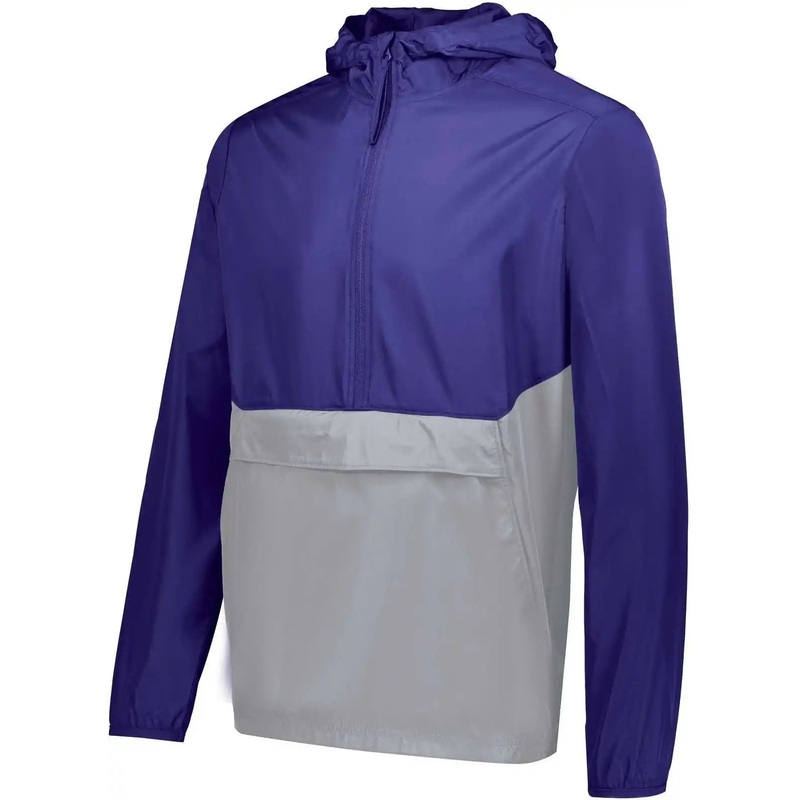 Holloway 229534 Pack Pullover – Purple Athletic Gray