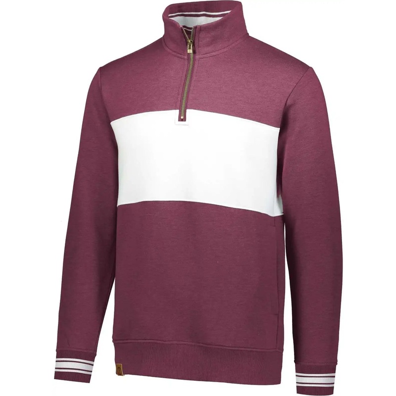 Holloway 229565 Ivy League Pullover – Maroon Heather White