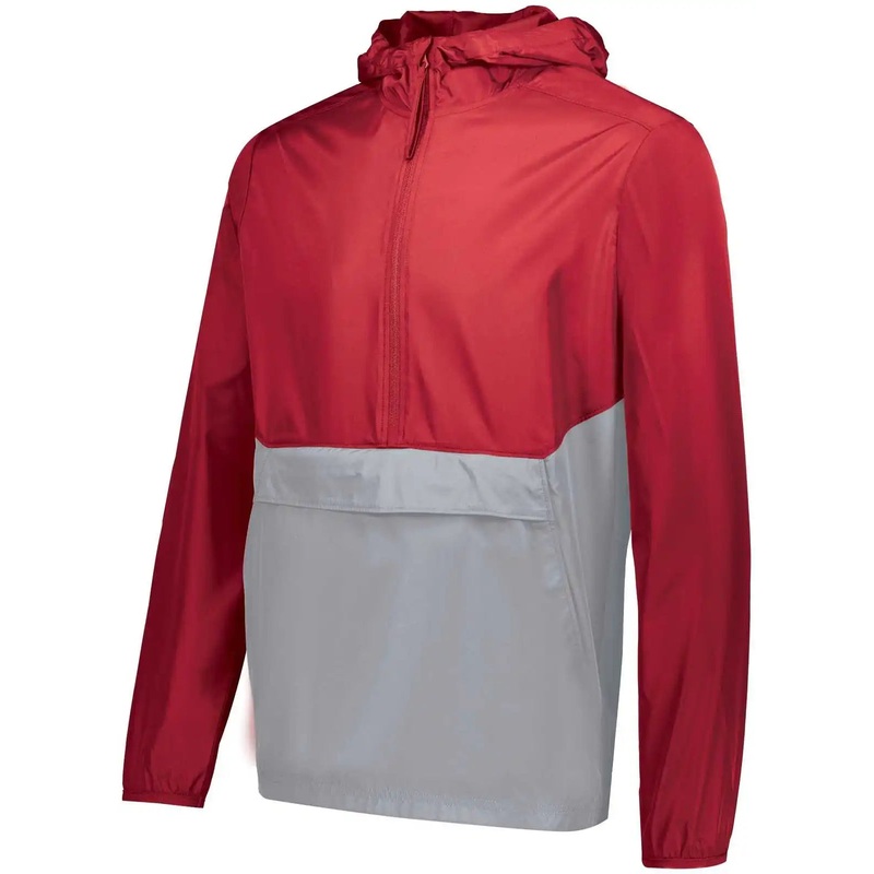 Holloway 229634 Youth Pack Pullover – Scarlet Athletic Gray