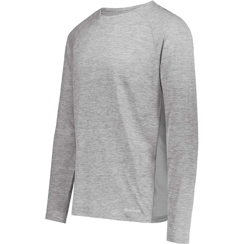 Holloway 222570 Electrify CoolCore Long Sleeve T-Shirt – Athletic Gray Heather