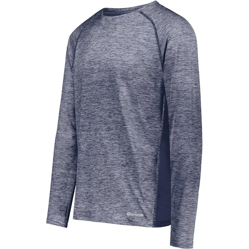 Holloway 222570 Electrify CoolCore Long Sleeve T-Shirt – Navy Heather