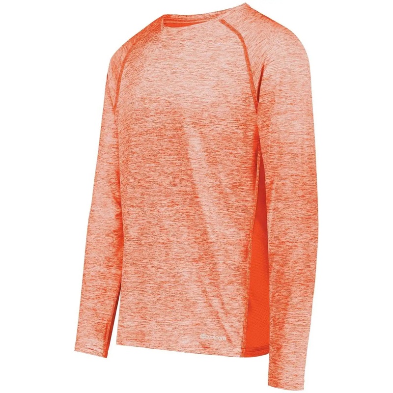 Holloway 222570 Electrify CoolCore Long Sleeve T-Shirt – Orange Heather