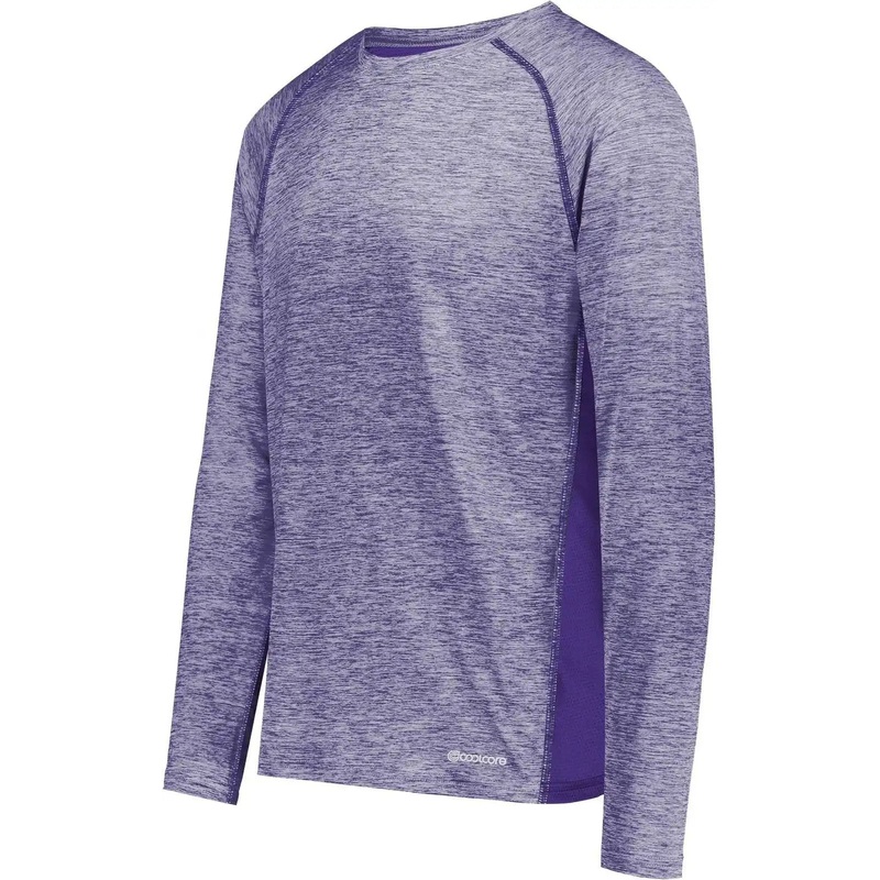 Holloway 222570 Electrify CoolCore Long Sleeve T-Shirt – Purple Heather