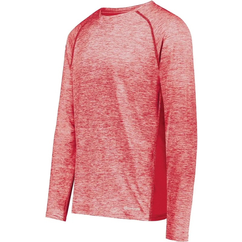 Holloway 222570 Electrify CoolCore Long Sleeve T-Shirt – Scarlet Heather