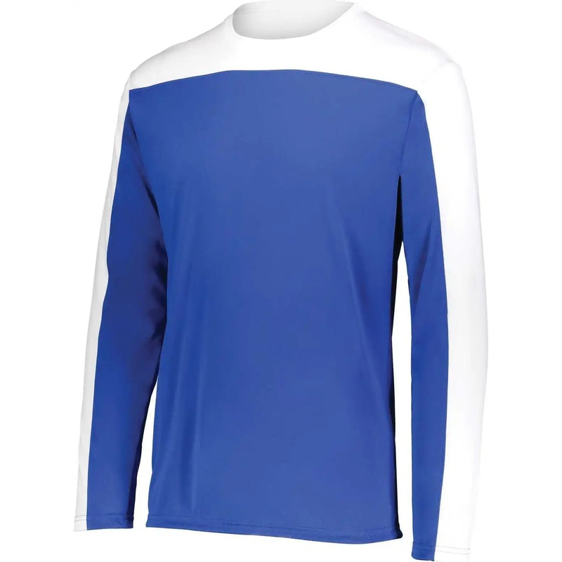Holloway 223602 Youth Momentum Team Long Sleeve Tee – Royal White