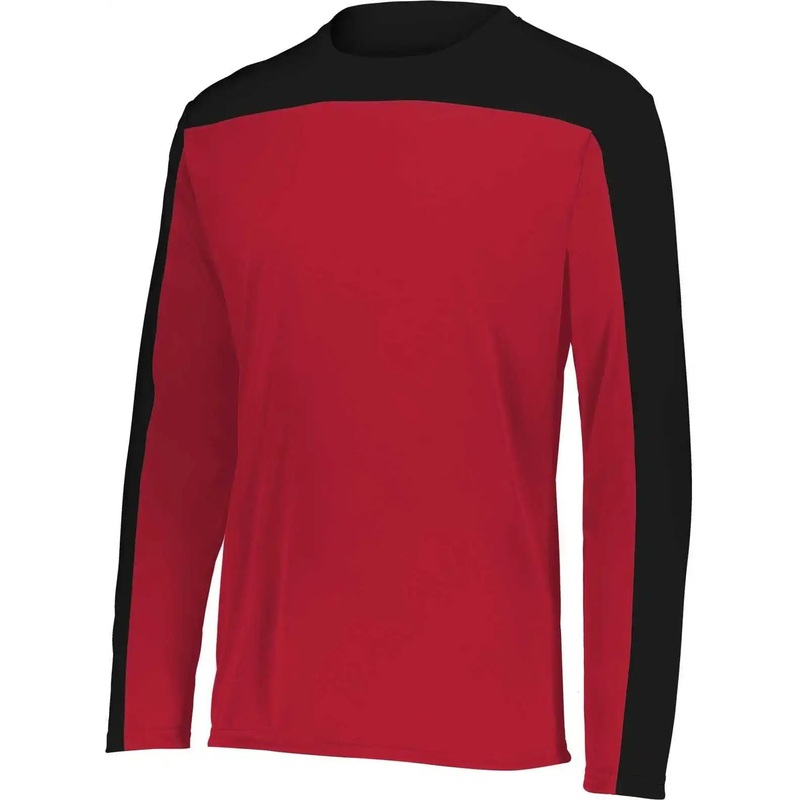 Holloway 223602 Youth Momentum Team Long Sleeve Tee – Scarlet Black