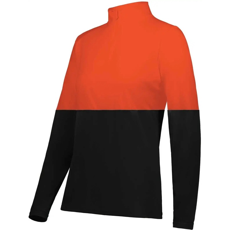 Holloway 223700 Ladies Momentum Team 1/4 Zip Pullover – Black Orange