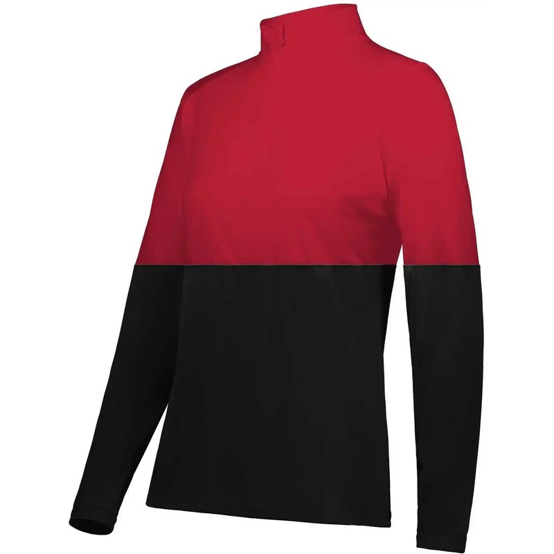 Holloway 223700 Ladies Momentum Team 1/4 Zip Pullover – Black Scarlet