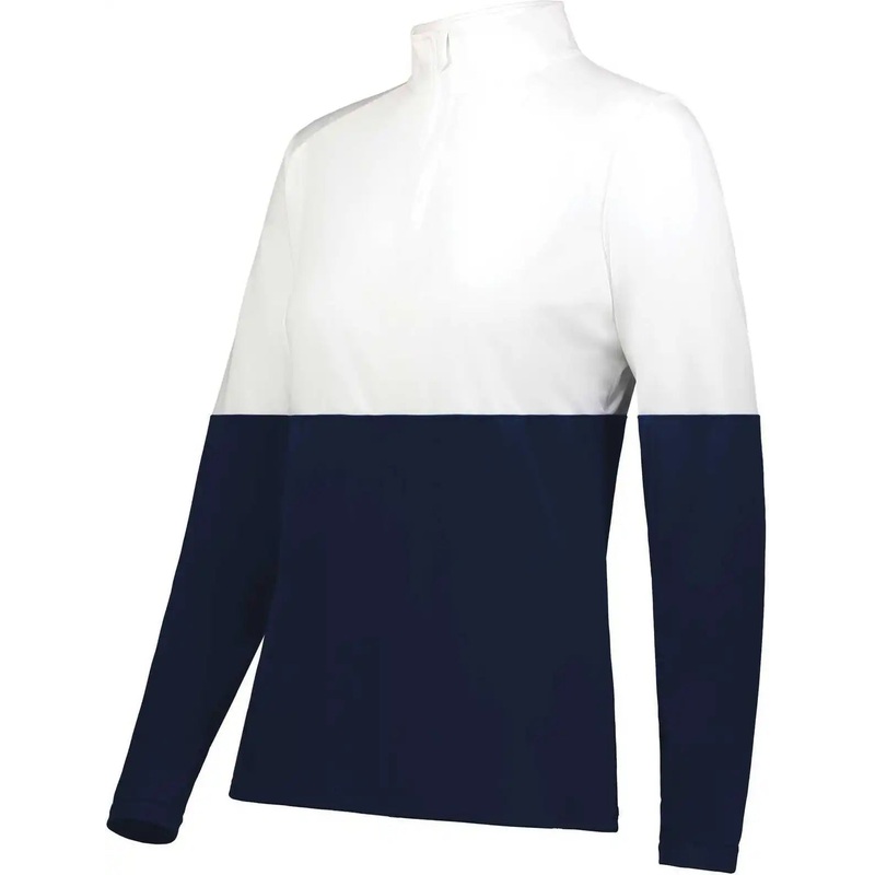 Holloway 223700 Ladies Momentum Team 1/4 Zip Pullover – Navy White