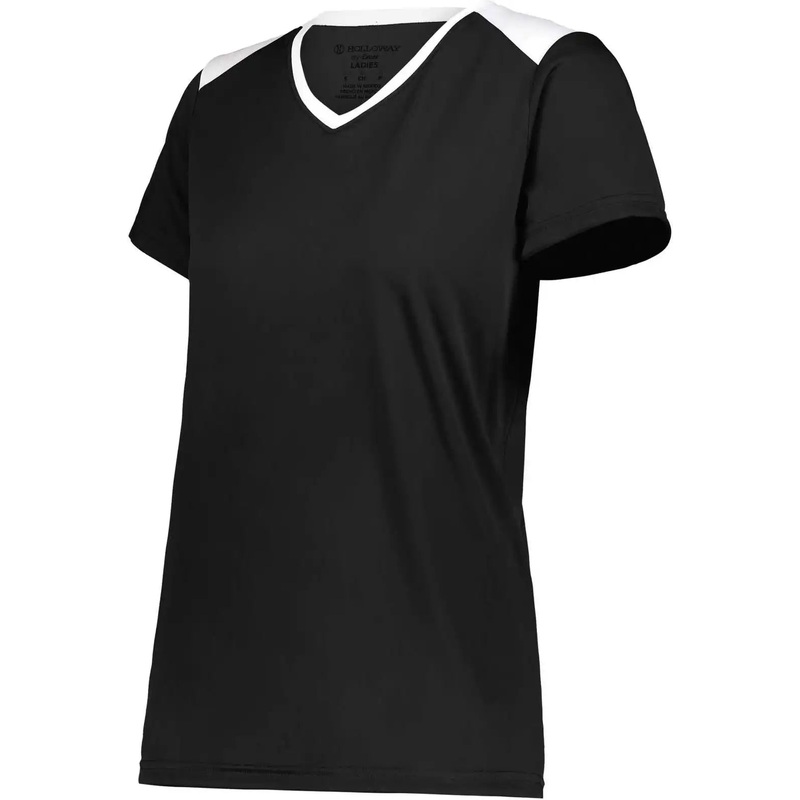 Holloway 223701 Ladies Momentum Team Tee – Black White