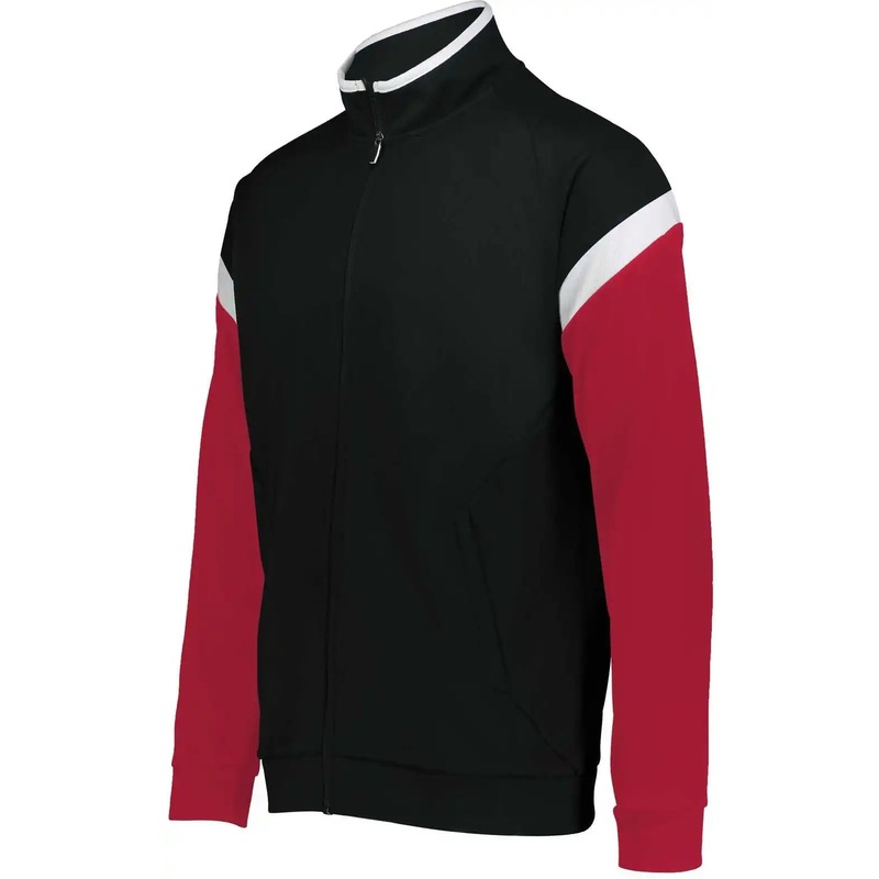 Holloway 229679 Youth Limitless Jacket – Black White Scarlet