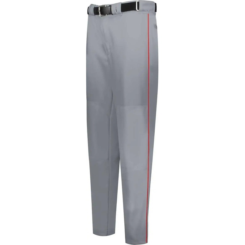 Russell R11Lgb Youth Piped Diamond Series Baseball Pant 2.0 – Baseball Gray True Red