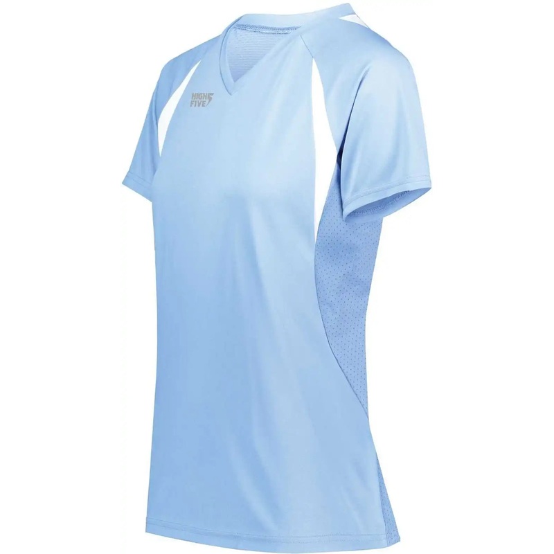 High Five 342232 Ladies Color Cross Jersey – Columbia Blue White
