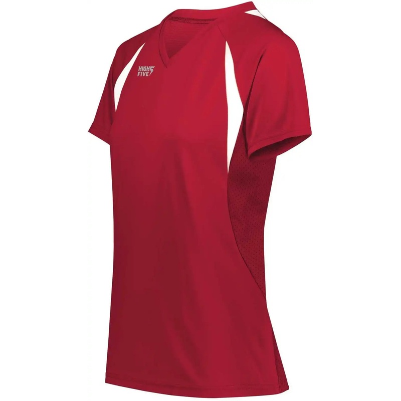 High Five 342232 Ladies Color Cross Jersey – Scarlet White