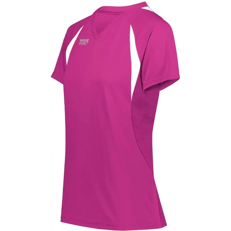 High Five 342233 Girls Color Cross Jersey – Power Pink White