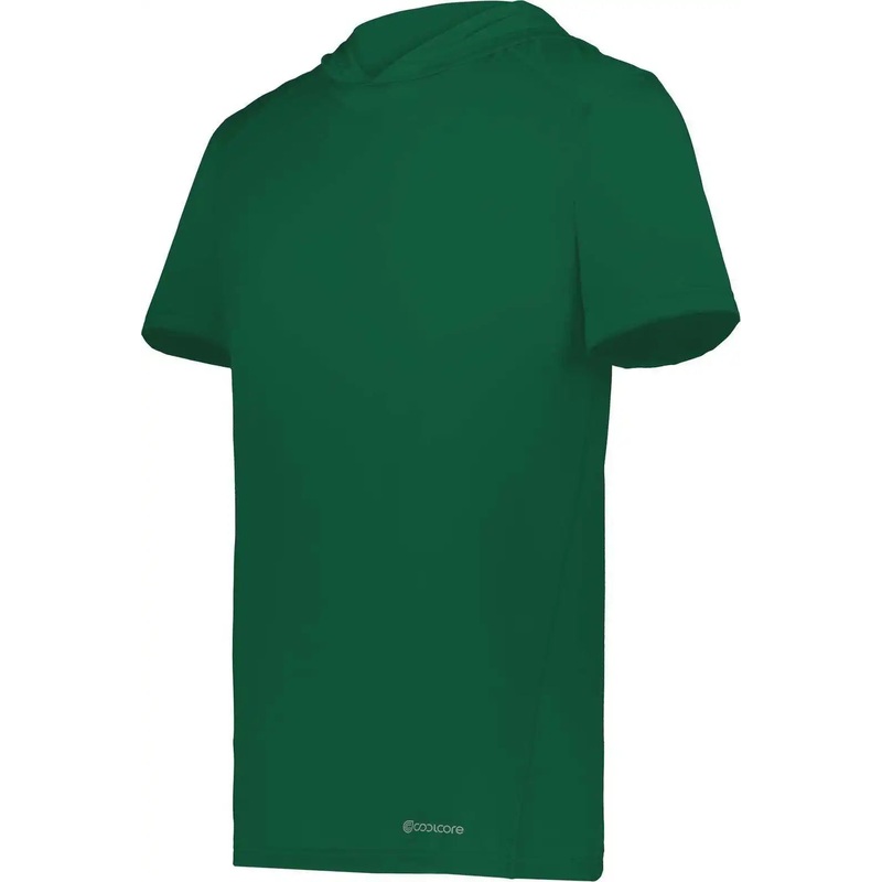 Holloway 222142 Coolcore Short Sleeve Hoodie – Dark Green