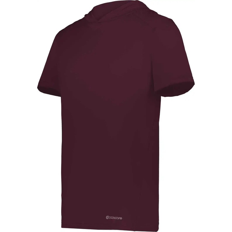 Holloway 222142 Coolcore Short Sleeve Hoodie – Maroon