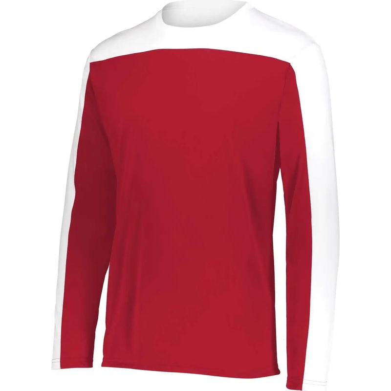 Holloway 223502 MOMENTUM TEAM LONG SLEEVE TEE – Scarlet White