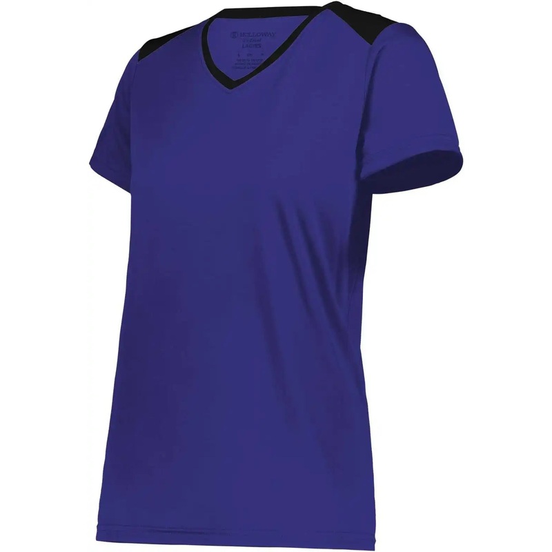 Holloway 223701 Ladies Momentum Team Tee – Purple Black