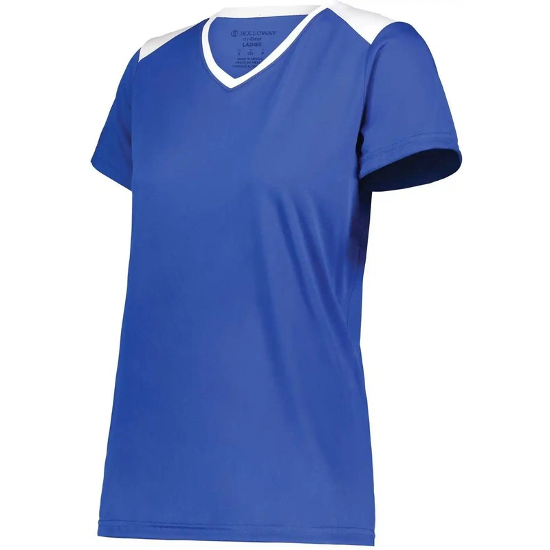 Holloway 223701 Ladies Momentum Team Tee – Royal White