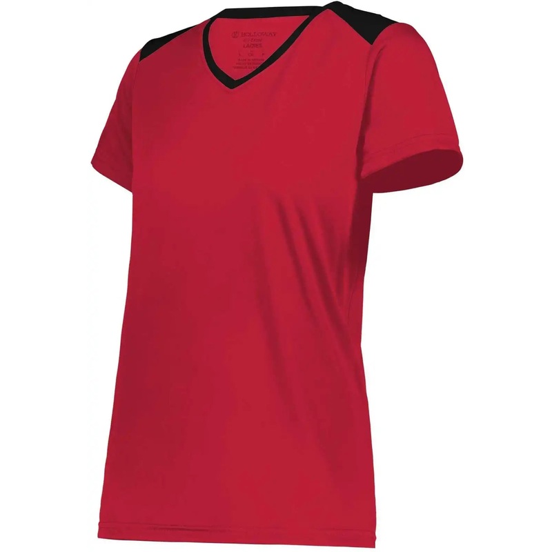 Holloway 223701 Ladies Momentum Team Tee – Scarlet Black