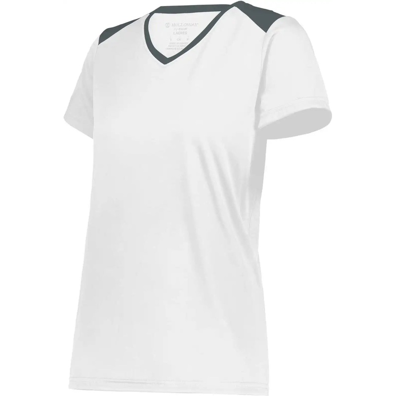 Holloway 223701 Ladies Momentum Team Tee – White Iron