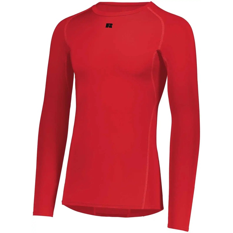 Russell R20CPM Coolcore Long Sleeve Compression Tee – True Red