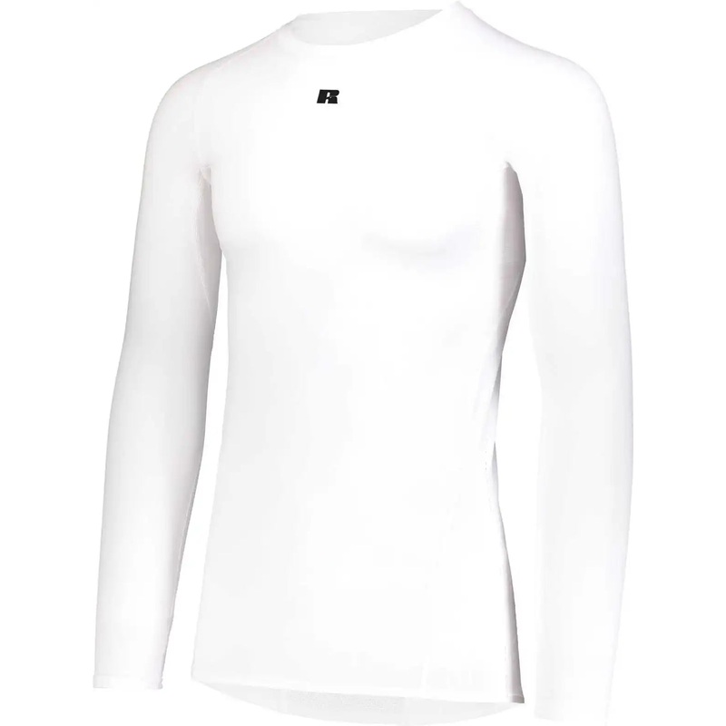 Russell R20CPM Coolcore Long Sleeve Compression Tee – White