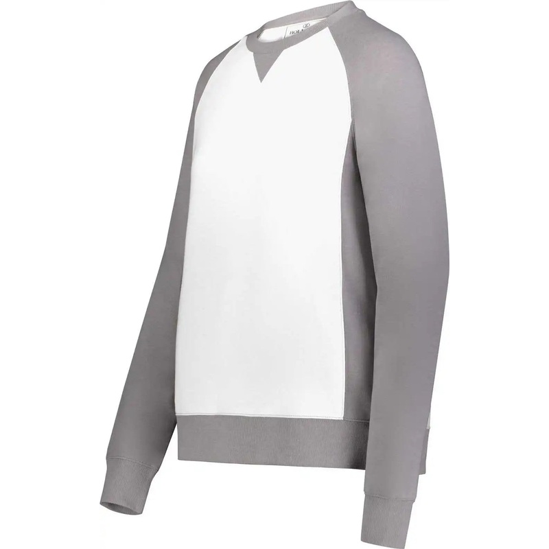 Holloway 223490 Ladies Ivy League Fleece Crew – Athletic Grey Heather White