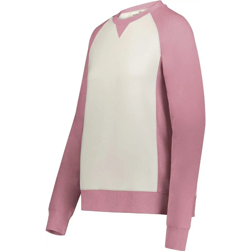 Holloway 223490 Ladies Ivy League Fleece Crew – Dusty Rose Heather Birch