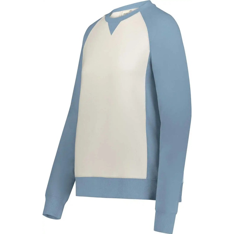 Holloway 223490 Ladies Ivy League Fleece Crew – Storm Heather Birch
