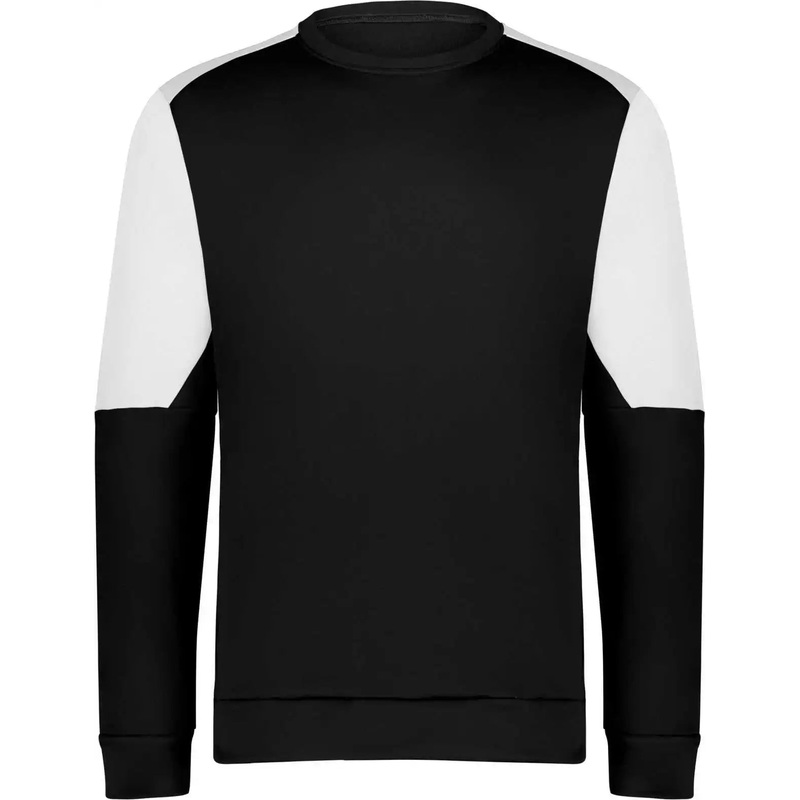 Holloway 223525 Momentum Team Fleece Crew – Black White