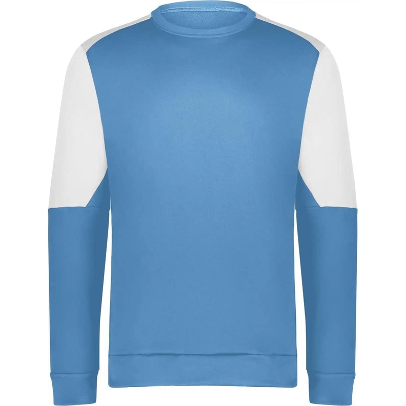Holloway 223525 Momentum Team Fleece Crew – Columbia Blue White