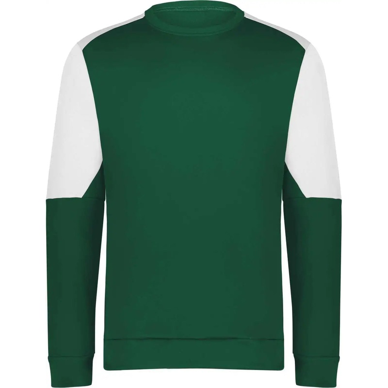 Holloway 223525 Momentum Team Fleece Crew – Dark Green White