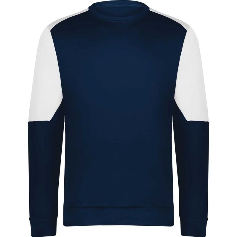 Holloway 223525 Momentum Team Fleece Crew – Navy White