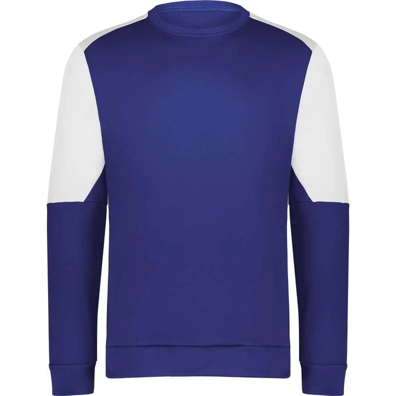 Holloway 223525 Momentum Team Fleece Crew – Purple White