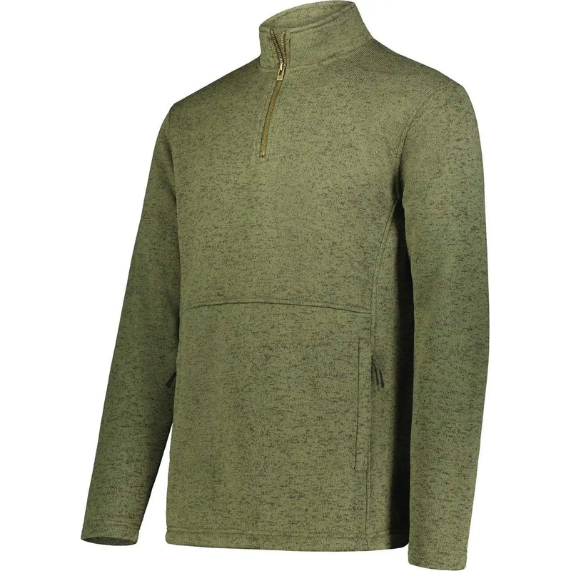 Holloway 223540 Alpine Sweater Fleece 1/4 Zip Pullover – Olive Heather