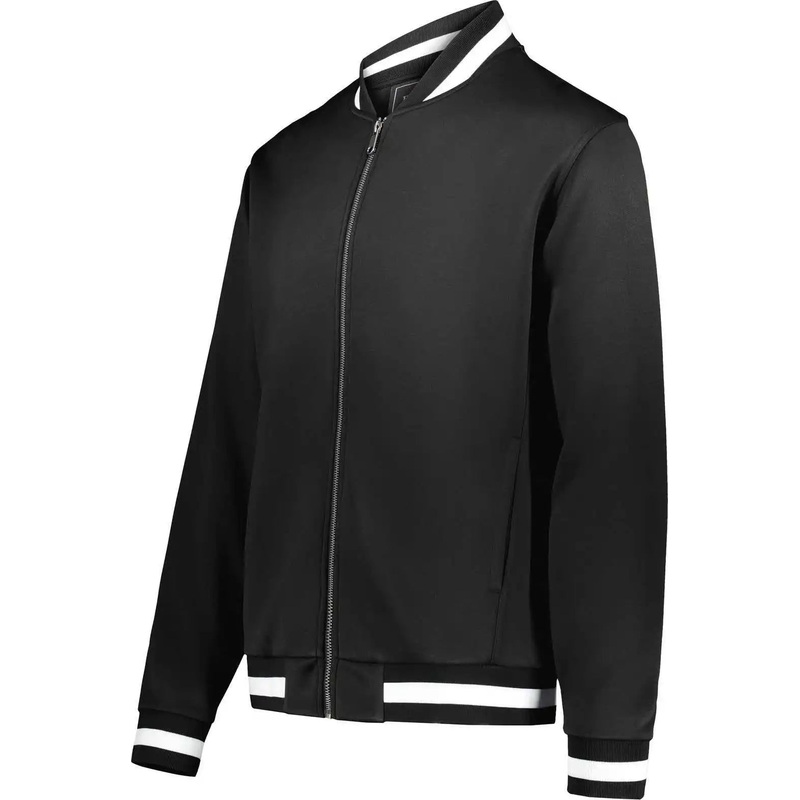 Holloway 223647 Youth V Street Full Zip Jacket – Black White