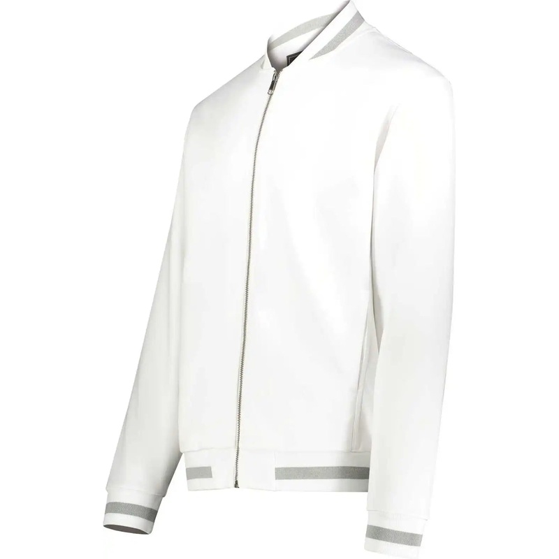 Holloway 223647 Youth V Street Full Zip Jacket – White Athletic Heather