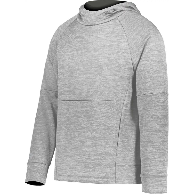 Holloway 223680 Youth All Pro Performance Fleece Hoodie – Athletic Grey Heather Iron